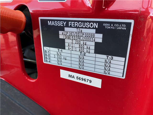 Massey Ferguson MA569679 - New 2019 MF 1532H Hydrostatic Compact Tractor